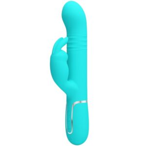 High Tech-Coda Rabbit Vibrator Pearls Aqua Green-Silicone, 3