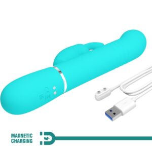 High Tech-Coda Rabbit Vibrator Pearls Aqua Green-Silicone, 3 — PRETTY LOVE · Vibratori (imaginea 9)