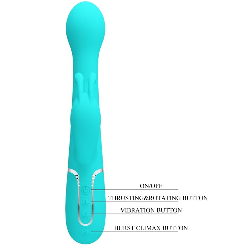 High Tech-Dejon Rabbit Vibrator 3 in 1 Multifunzione Aqua 8 High Tech-Dejon Rabbit Vibrator 3 in 1 Multifunzione Aqua — PRETTY LOVE · Vibratori (imaginea 8)