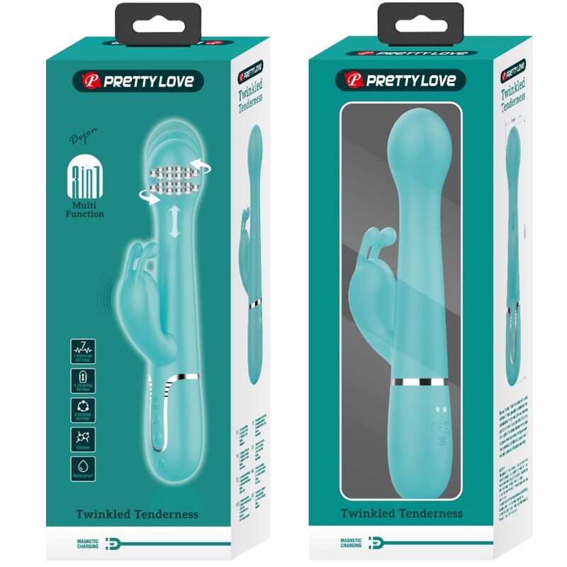 High Tech-Dejon Rabbit Vibrator 3 in 1 Multifunzione Aqua 4 High Tech-Dejon Rabbit Vibrator 3 in 1 Multifunzione Aqua — PRETTY LOVE · Vibratori (imaginea 4)