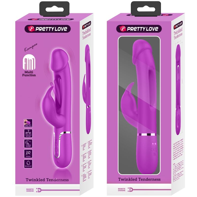 High Tech-Kampas Rabbit 3 in 1 Vibratore Multifunzione — PRETTY LOVE · Vibratori (immagine 2)