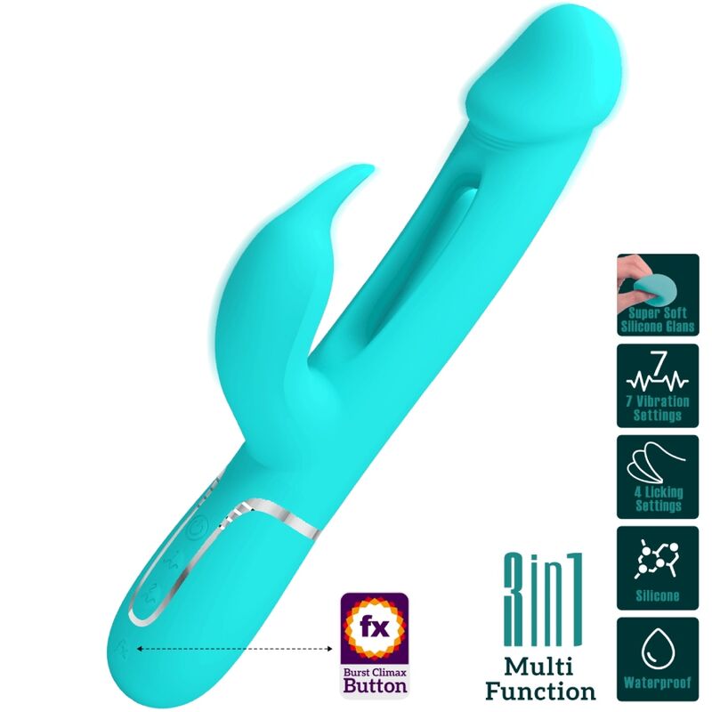 High Tech-Kampas Rabbit 3 in 1 Multifunzione Vibratore con Lingua 2 High Tech-Kampas Rabbit 3 in 1 Multifunzione Vibratore con Lingua — PRETTY LOVE · Vibratori (imaginea 2)