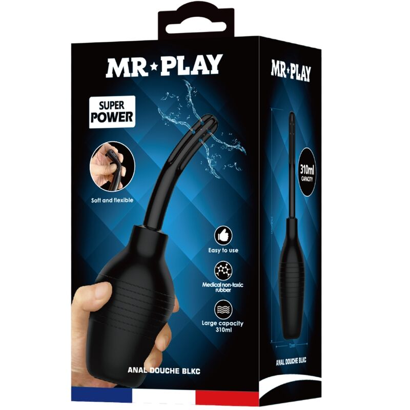 Mr Play-Irrigatore anale Blkc Super Power Nero-ricaricabile, USB 3 Mr Play-Irrigatore anale Blkc Super Power Nero-ricaricabile, USB · Giocattoli anali (imaginea 3)