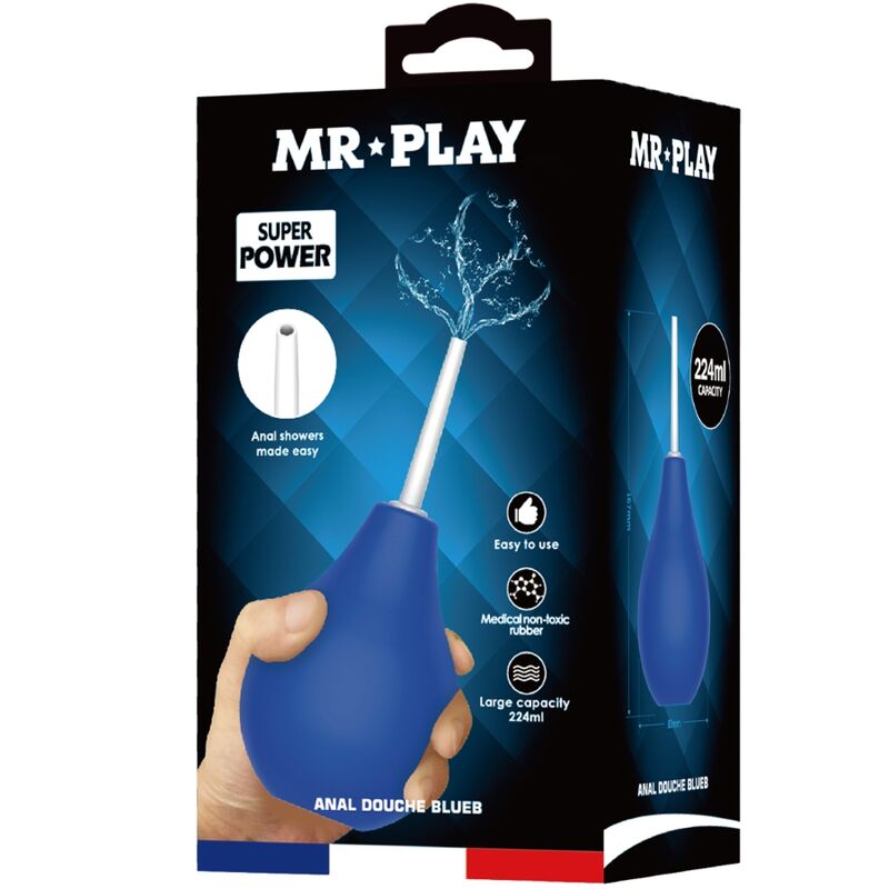 Mr Play-Doccia Anal Super Power Blu-ricaricabile, USB 2 Mr Play-Doccia Anal Super Power Blu-ricaricabile, USB · Giocattoli anali (imaginea 2)