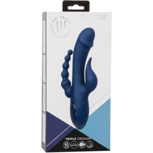 Calexotics-Vibratore Triplo Orgasmo Blu-Silicone, 10 velocità · Vibratori (immagine 9)