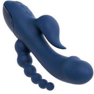 Calexotics-Vibratore Triplo Orgasmo Blu-Silicone, 10 velocità · Vibratori (immagine 6)
