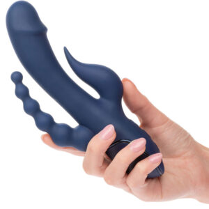 Calexotics-Vibratore Triplo Orgasmo Blu-Silicone, 10 velocità · Vibratori