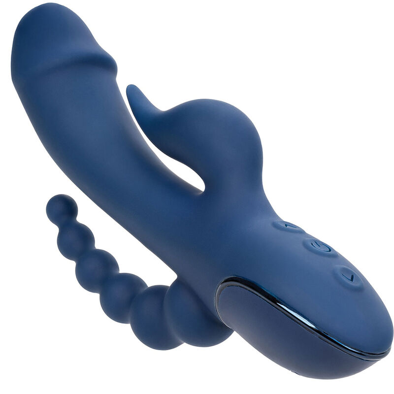 Calexotics-Vibratore Triplo Orgasmo Blu-Silicone, 10 velocità · Vibratori (immagine 5)