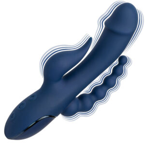 Calexotics-Vibratore Triplo Orgasmo Blu-Silicone, 10 velocità · Vibratori (immagine 4)
