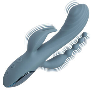 Calexotics-Vibratore Tripla Ecstasy Grigio-Silicone, 3 velocità · Vibratori (immagine 8)