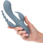 Calexotics-Vibratore Tripla Ecstasy Grigio-Silicone, 3 velocità · Vibratori