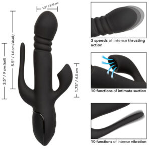 Calexotics-Vibratore Triplo Euphoria Nero-3 velocità, Ricaricabile 18 Calexotics-Vibratore Triplo Euphoria Nero-3 velocità, Ricaricabile · Vibratori (imaginea 8)