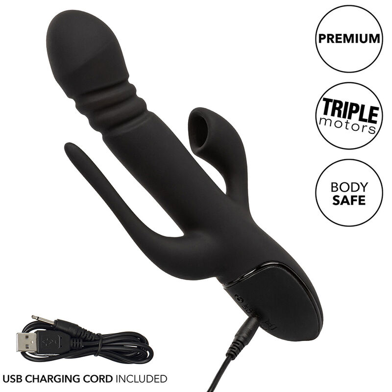 Calexotics-Vibratore Triplo Euphoria Nero-3 velocità, Ricaricabile 6 Calexotics-Vibratore Triplo Euphoria Nero-3 velocità, Ricaricabile · Vibratori (imaginea 6)