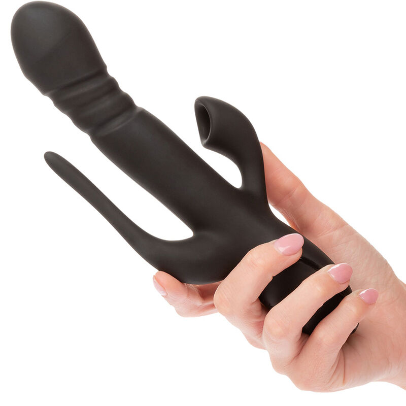 Calexotics-Vibratore Triplo Euphoria Nero-3 velocità, Ricaricabile 1 Calexotics-Vibratore Triplo Euphoria Nero-3 velocità, Ricaricabile · Vibratori