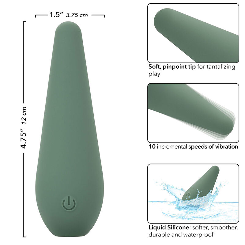 Calexotics-Mod Chic Stimulatore Verde-Silicone, 10 velocità · Vibratori (imaginea 8)