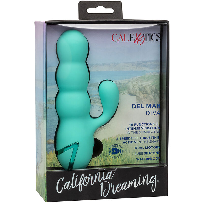 Calexotics-Il Mare Diva Vibrator Rabbit Aqua Green by California 7 Calexotics-Il Mare Diva Vibrator Rabbit Aqua Green by California · Vibratori (imaginea 7)