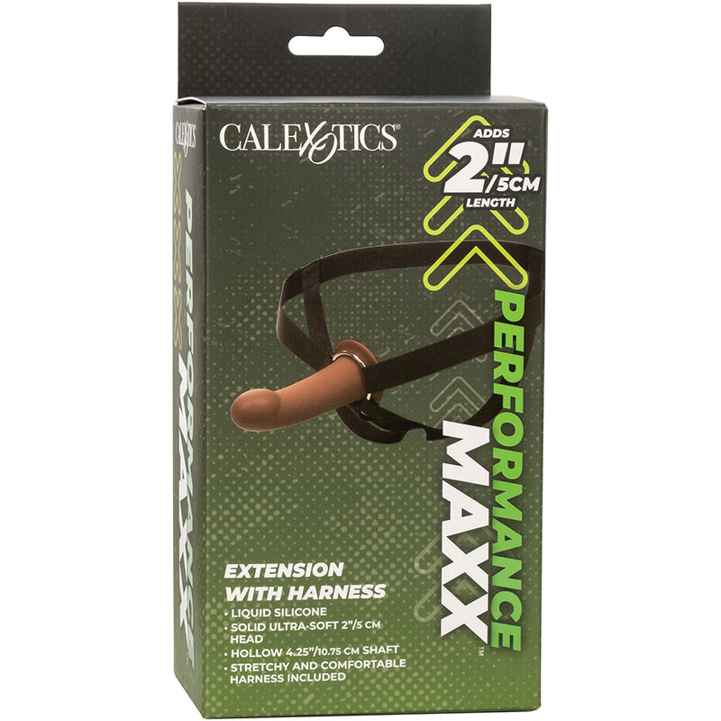 Calexotics-Performance Maxx Extension Pene con Imbracatura Marrone · Anelli & Guaine per pene (immagine 8)