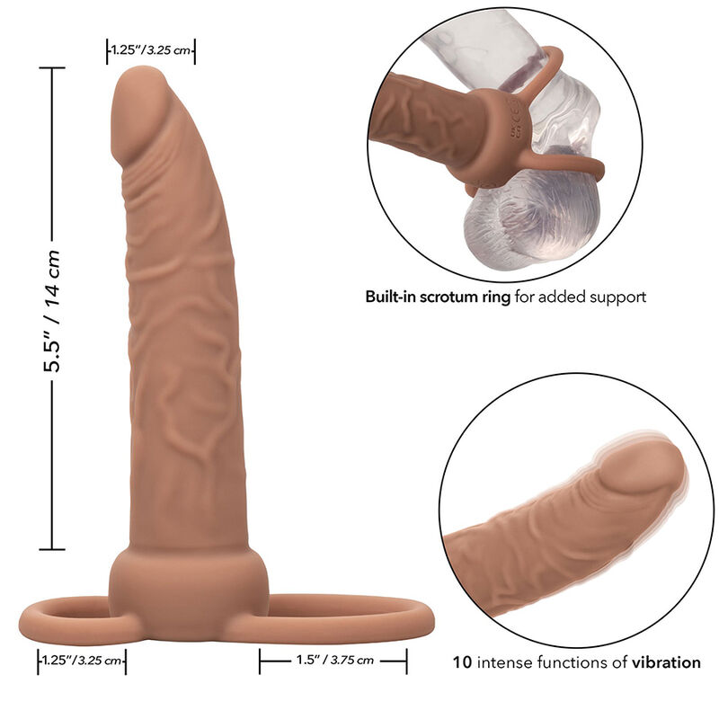 Calexotics-Performance Maxx Ricaricabile Dual Penetrator Pelle · Anelli & Guaine per pene (immagine 5)