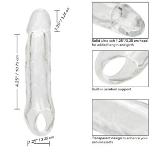 Calexotics-Prestazioni Maxx Clear Extension 5,5 Trasparente 15 Calexotics-Prestazioni Maxx Clear Extension 5,5 Trasparente · Anelli & Guaine per pene (immagine 6)
