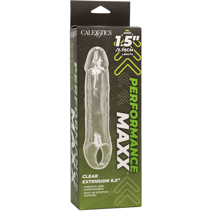 Calexotics-Prestazioni Maxx Clear Extension 6,5 Trasparente · Anelli & Guaine per pene (immagine 8)