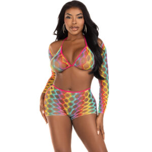 Leg Avenue Sets-Set di tre pezzi multicolore · Lingerie sexy donna