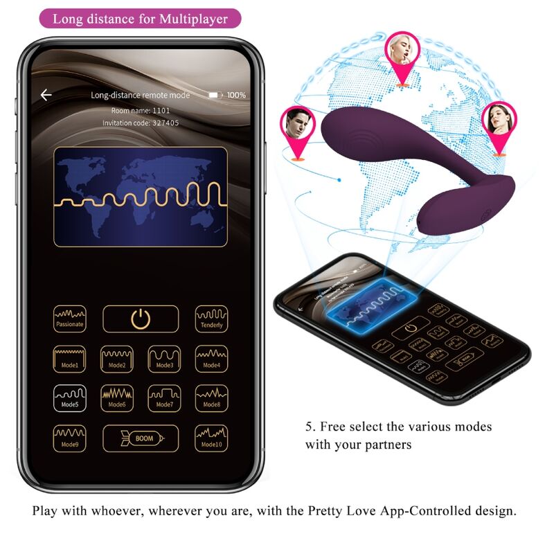 App Series-Baird G-spot 12 Vibrazioni Ricaricabile — PRETTY LOVE · Giocattoli per coppie (imaginea 12)