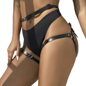 Subblime Fetish-Imbracatura Pelle per Vita e Piedi Nero One · Accessori lingerie (imaginea 8)