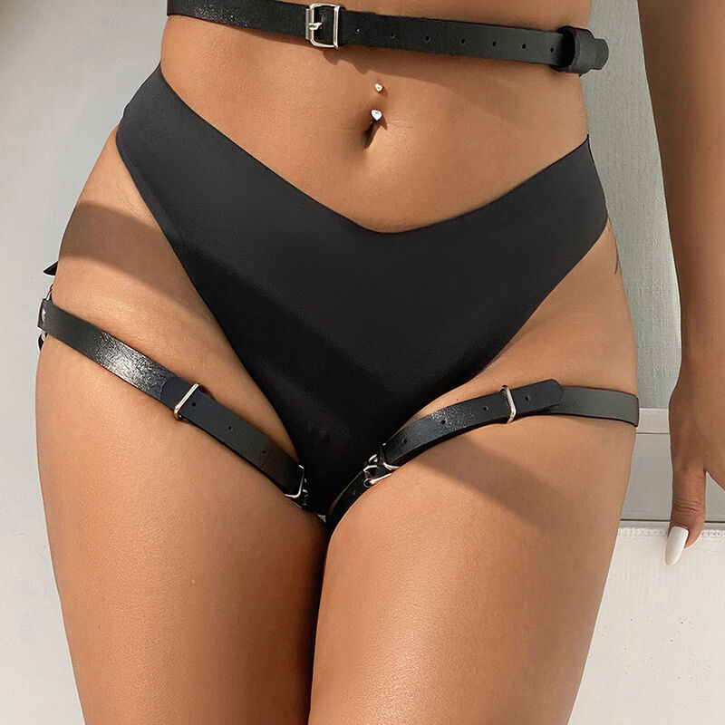 Subblime Fetish-Imbracatura Pelle per Vita e Piedi Nero One · Accessori lingerie (imaginea 6)