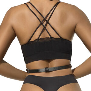 Subblime Fetish-Imbracatura per petto in pelle con catene Nero One · Accessori lingerie (immagine 8)