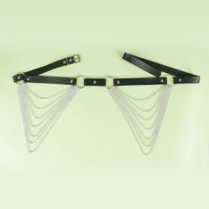 Subblime Fetish-Cinturino in pelle con catena Nera One Size · Accessori lingerie (immagine 7)