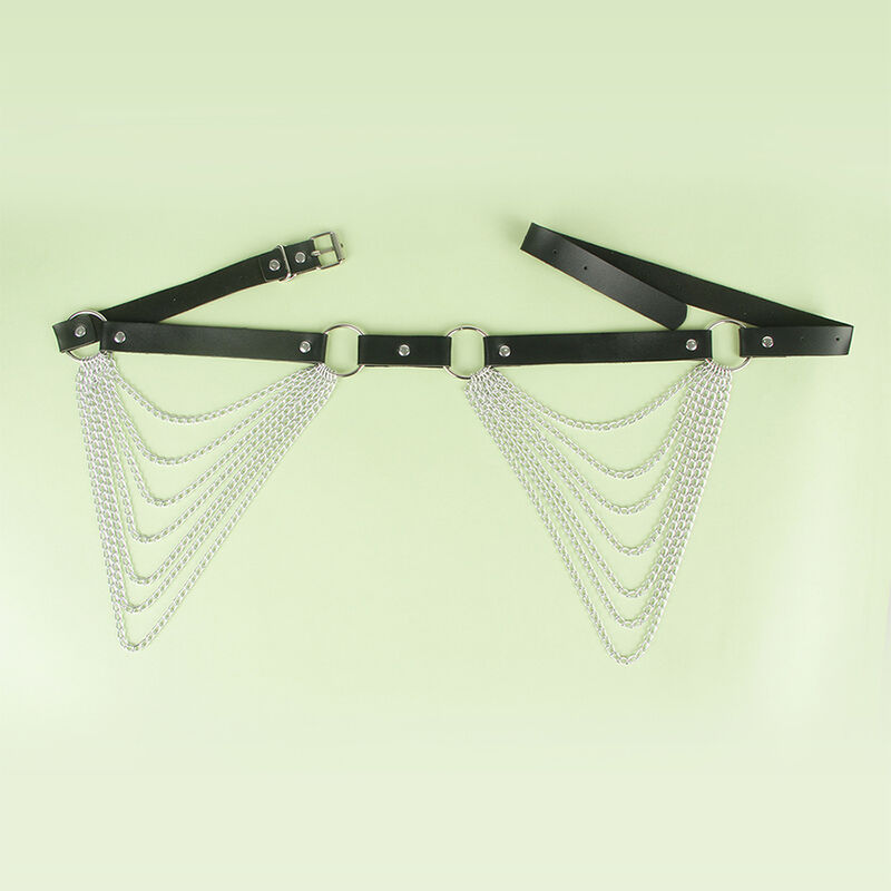 Subblime Fetish-Cinturino in pelle con catena Nera One Size · Accessori lingerie (immagine 7)