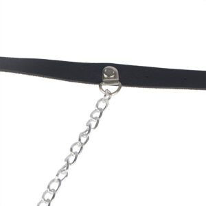 Subblime Fetish-Imbracatura di Pelle Catena, Nero One Size · Accessori lingerie (imaginea 10)