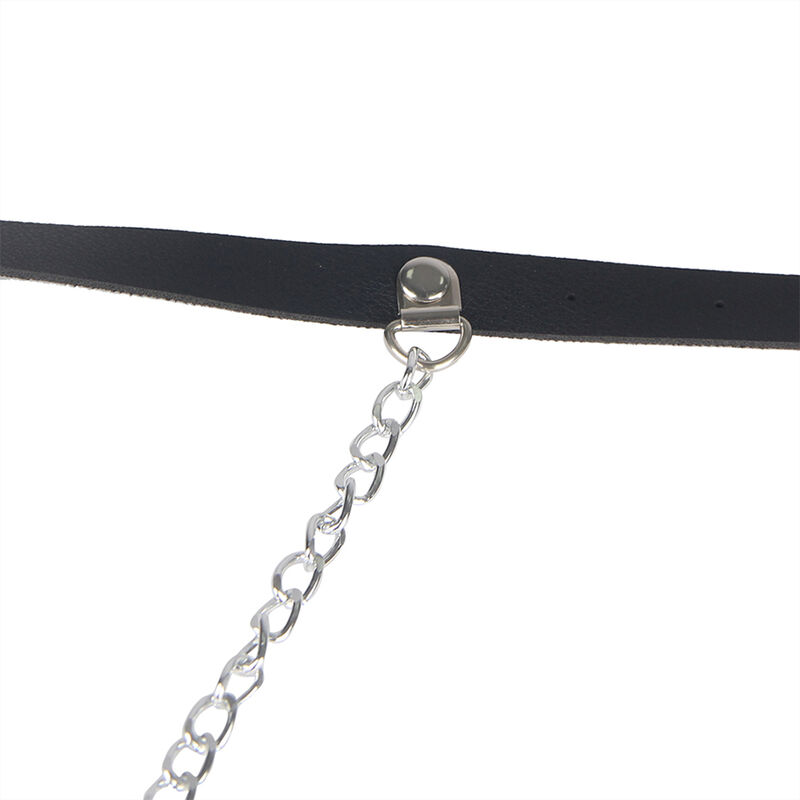 Subblime Fetish-Imbracatura di Pelle Catena, Nero One Size · Accessori lingerie (imaginea 10)