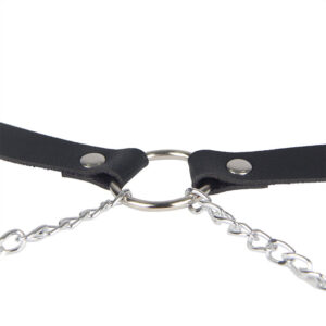 Subblime Fetish-Imbracatura di Pelle Catena, Nero One Size · Accessori lingerie (imaginea 7)