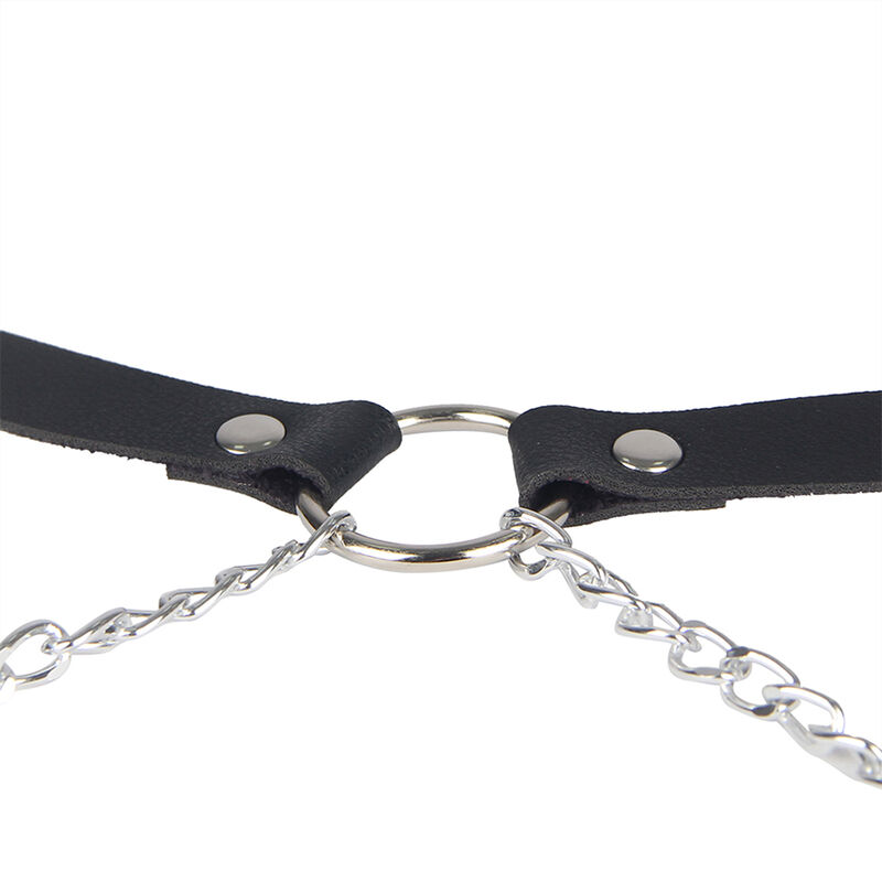Subblime Fetish-Imbracatura di Pelle Catena, Nero One Size · Accessori lingerie (imaginea 7)
