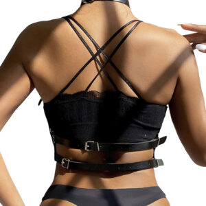 Subblime Fetish-Imbracatura per petto con anello in pelle Nero One Size 18 Subblime Fetish-Imbracatura per petto con anello in pelle Nero One Size · Accessori lingerie (imaginea 8)