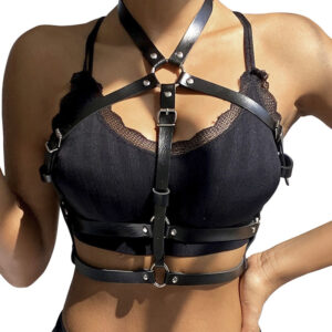 Subblime Fetish-Imbracatura per petto con anello in pelle Nero One Size 17 Subblime Fetish-Imbracatura per petto con anello in pelle Nero One Size · Accessori lingerie (imaginea 7)