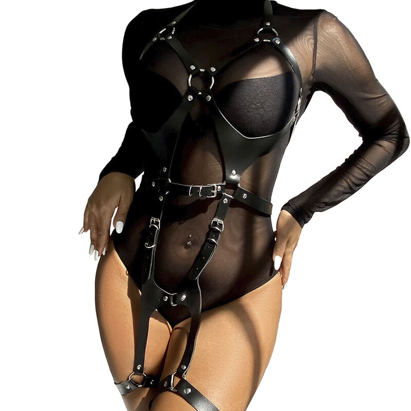 Subblime Fetish-Imbracatura Full Body con Fibbie in Pelle Nero One Size · Accessori lingerie (immagine 8)
