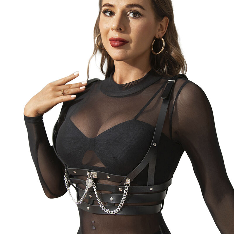 Subblime Fetish-Corsetto con Catene One Size-Pelle Ecologica 10 Subblime Fetish-Corsetto con Catene One Size-Pelle Ecologica · Accessori lingerie (imaginea 10)