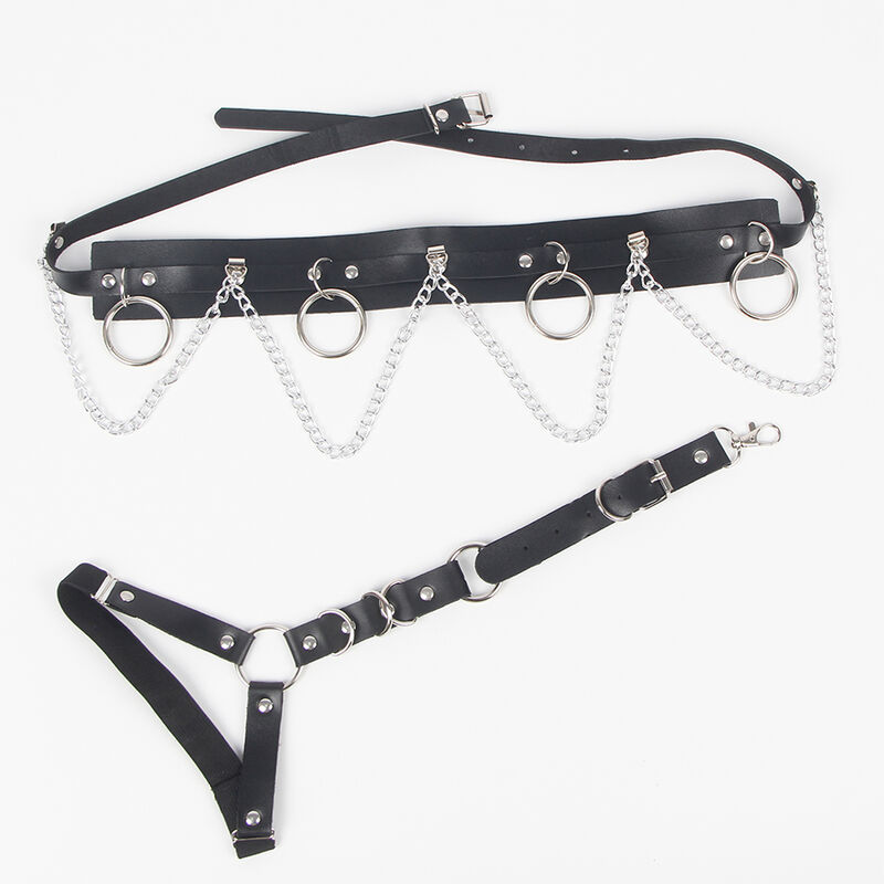 Subblime Fetish-Imbracatura per cintura e giubbotti con anelli e catena 8 Subblime Fetish-Imbracatura per cintura e giubbotti con anelli e catena · Accessori lingerie (imaginea 8)