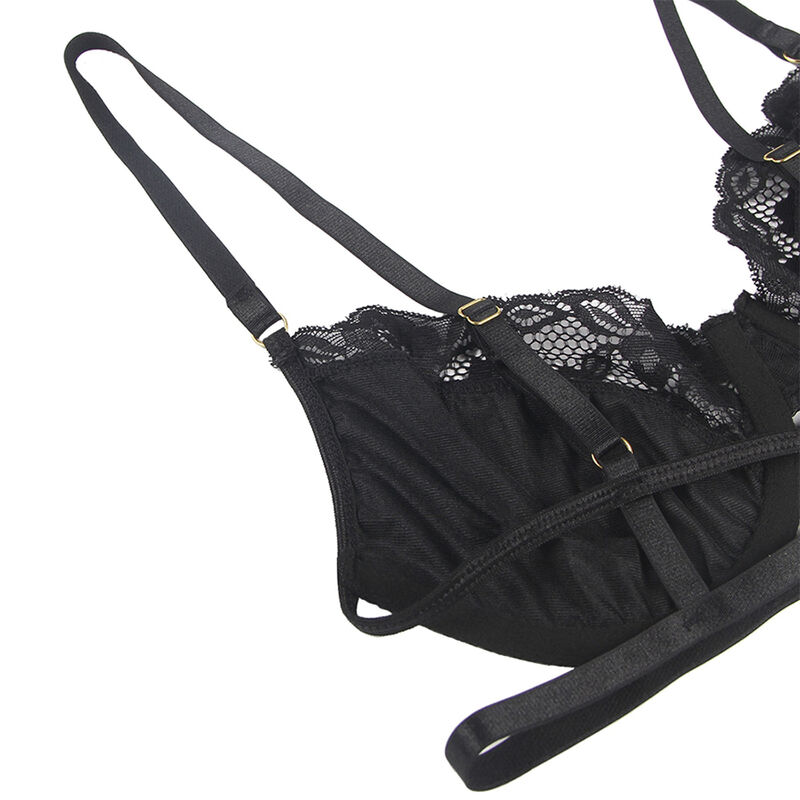 Subblime-Set di 3 Pezzi Reggiseno + Tanga + Pizzo Giarrettiera 6 Subblime-Set di 3 Pezzi Reggiseno + Tanga + Pizzo Giarrettiera · Lingerie sexy donna (imaginea 7)
