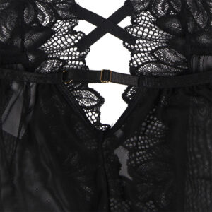 Subblime-Teddy Halter Collo Indietro Nudo Pizzo Nero · Lingerie sexy donna (immagine 9)