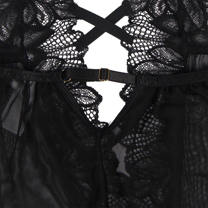 Subblime-Teddy Halter Collo Indietro Nudo Pizzo Nero · Lingerie sexy donna (immagine 9)