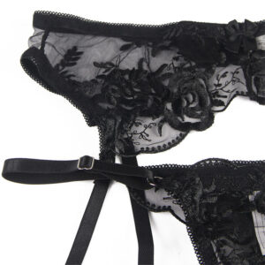Subblime-Set 3 Pezzi Reggiseno, Tanga e Giarrettiera con Stampa · Lingerie sexy donna (immagine 10)