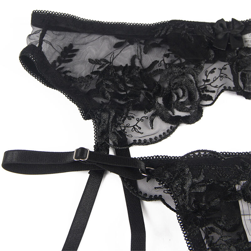 Subblime-Set 3 Pezzi Reggiseno, Tanga e Giarrettiera con Stampa · Lingerie sexy donna (immagine 10)