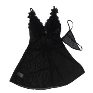 Subblime-Babydoll di tulle con pizzo e dettaglio floreale 18 Subblime-Babydoll di tulle con pizzo e dettaglio floreale · Lingerie sexy donna (imaginea 9)