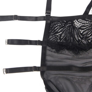 Subblime-Babydoll con bretelle regolabili in pizzo Nero · Lingerie sexy donna (imaginea 10)
