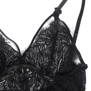 Subblime-Babydoll con bretelle regolabili in pizzo Nero · Lingerie sexy donna (imaginea 9)