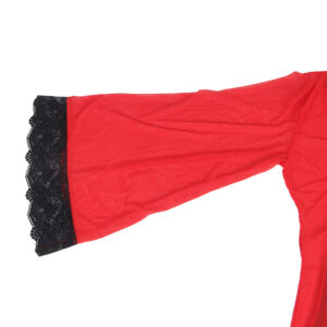 Subblime-Vestito Trasparente di Tulle con Pizzo, Rosso · Lingerie sexy donna (imaginea 4)