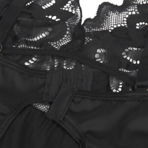Subblime-Babydoll con stampa floreale sul petto Nero · Lingerie sexy donna (imaginea 8)